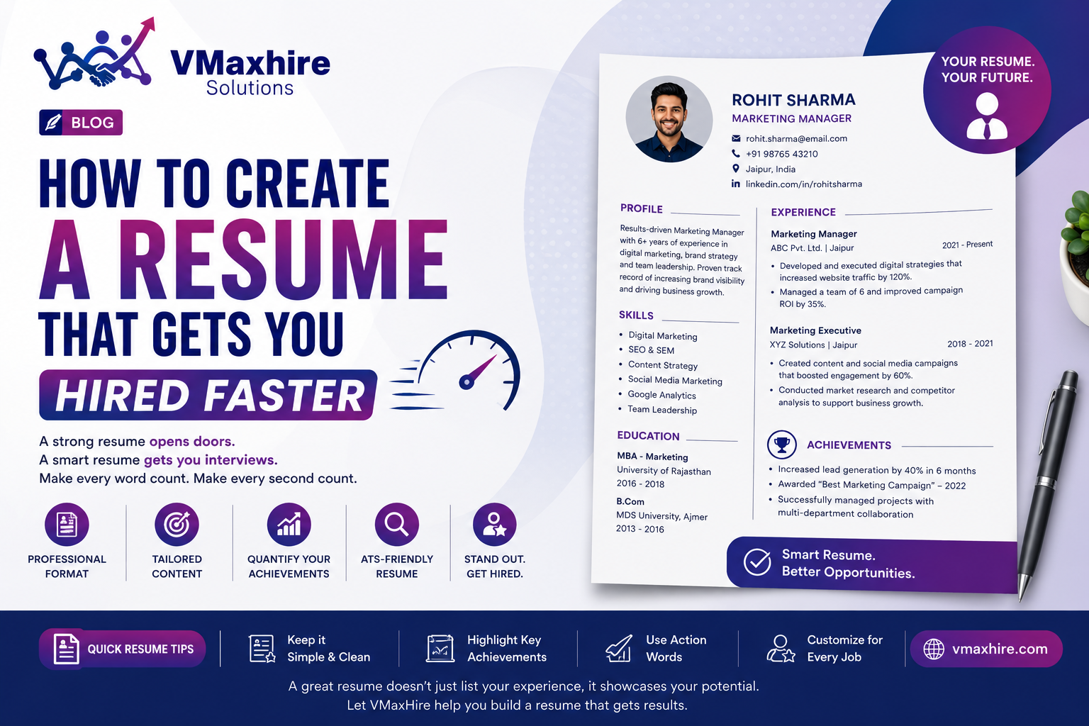 How to Create a Resume That Gets You Hired Faster